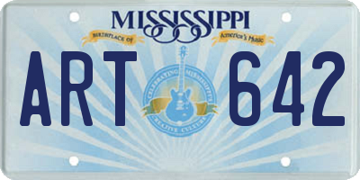 MS license plate ART642