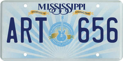 MS license plate ART656
