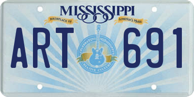 MS license plate ART691