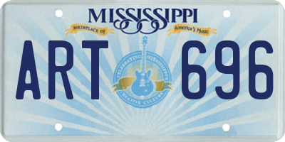 MS license plate ART696