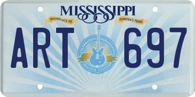 MS license plate ART697