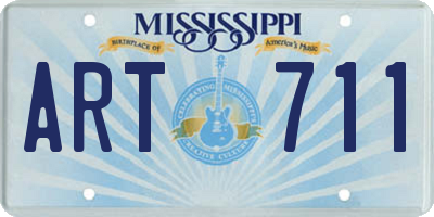 MS license plate ART711
