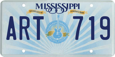 MS license plate ART719