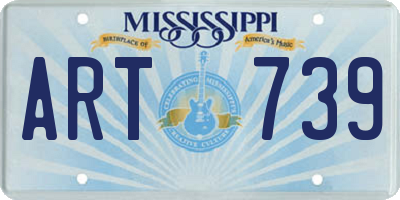 MS license plate ART739