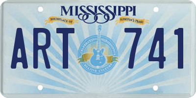 MS license plate ART741