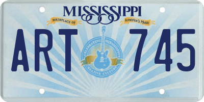 MS license plate ART745