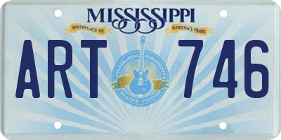 MS license plate ART746