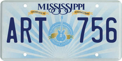 MS license plate ART756
