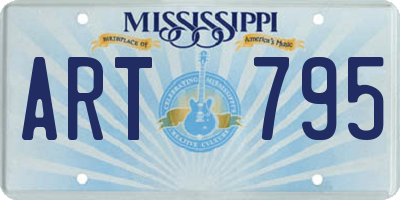 MS license plate ART795