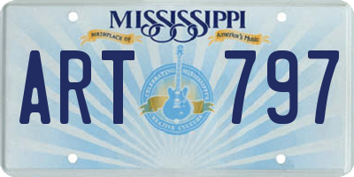 MS license plate ART797