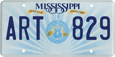 MS license plate ART829