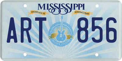 MS license plate ART856