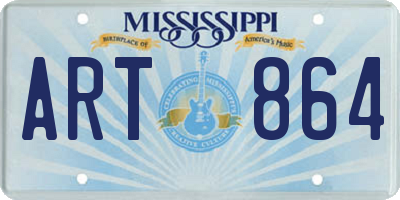MS license plate ART864