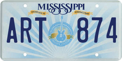 MS license plate ART874