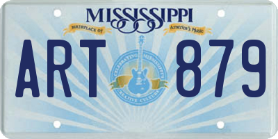 MS license plate ART879