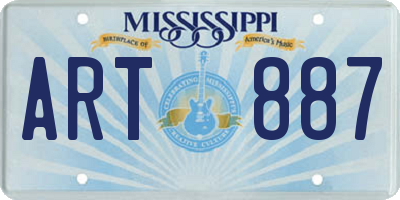 MS license plate ART887