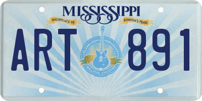 MS license plate ART891