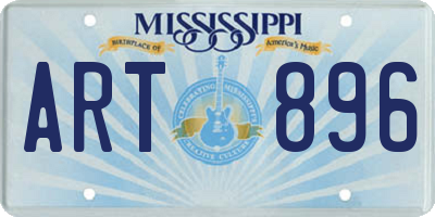 MS license plate ART896