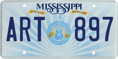 MS license plate ART897