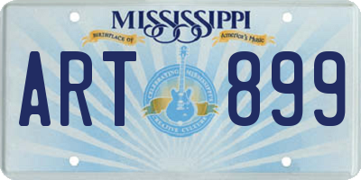 MS license plate ART899