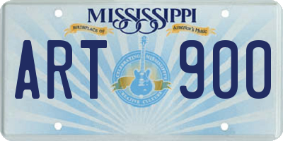 MS license plate ART900