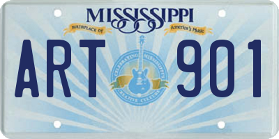 MS license plate ART901