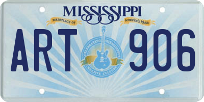 MS license plate ART906