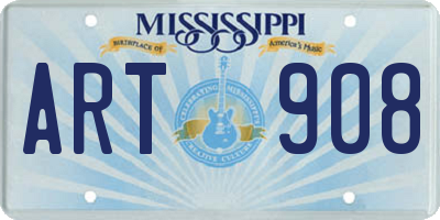 MS license plate ART908