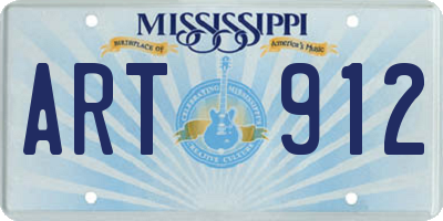 MS license plate ART912
