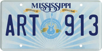 MS license plate ART913
