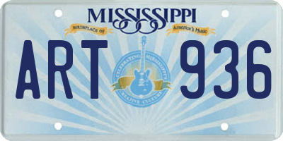 MS license plate ART936