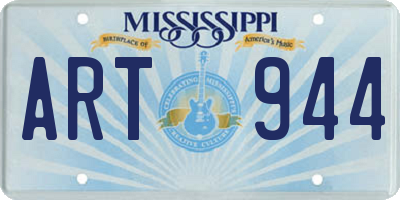 MS license plate ART944