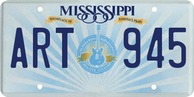 MS license plate ART945