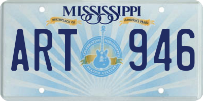 MS license plate ART946