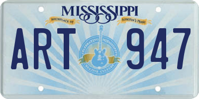 MS license plate ART947