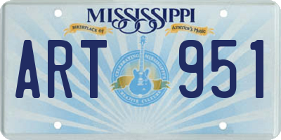 MS license plate ART951