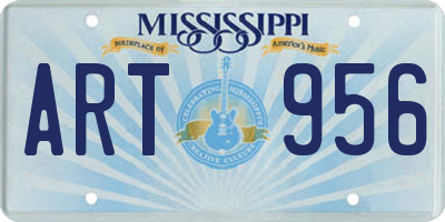 MS license plate ART956