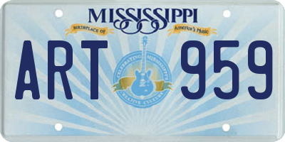 MS license plate ART959