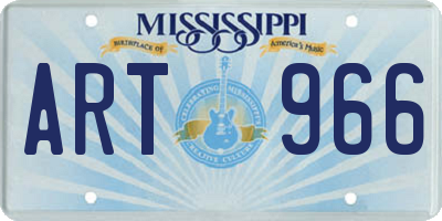 MS license plate ART966