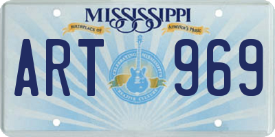 MS license plate ART969