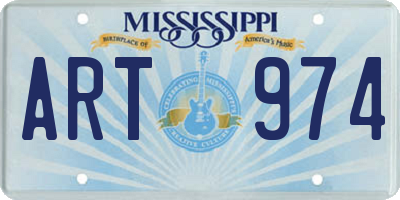 MS license plate ART974