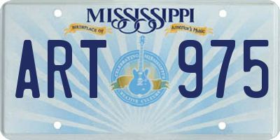 MS license plate ART975