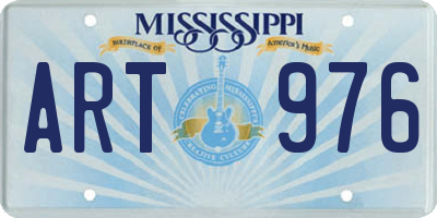 MS license plate ART976