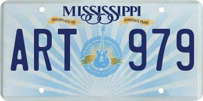 MS license plate ART979