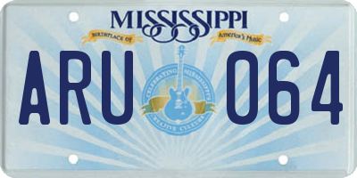 MS license plate ARU064