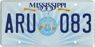 MS license plate ARU083