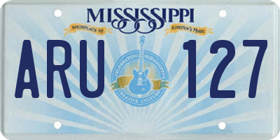 MS license plate ARU127