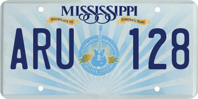 MS license plate ARU128