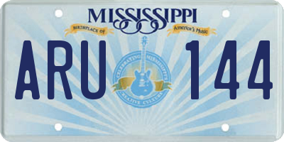 MS license plate ARU144