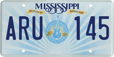MS license plate ARU145
